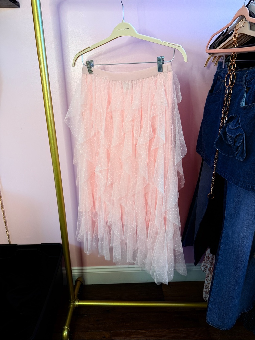 Pink tulle skirt